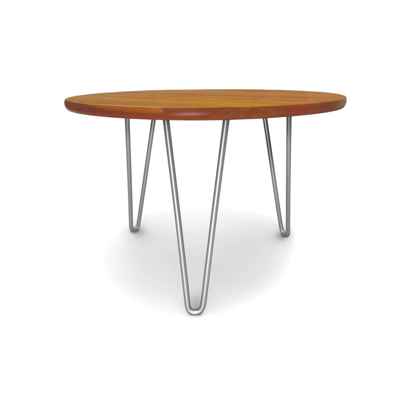Petite table basse ronde avec pieds en métal Duane, H 16 po x L 24 po x l 24 po