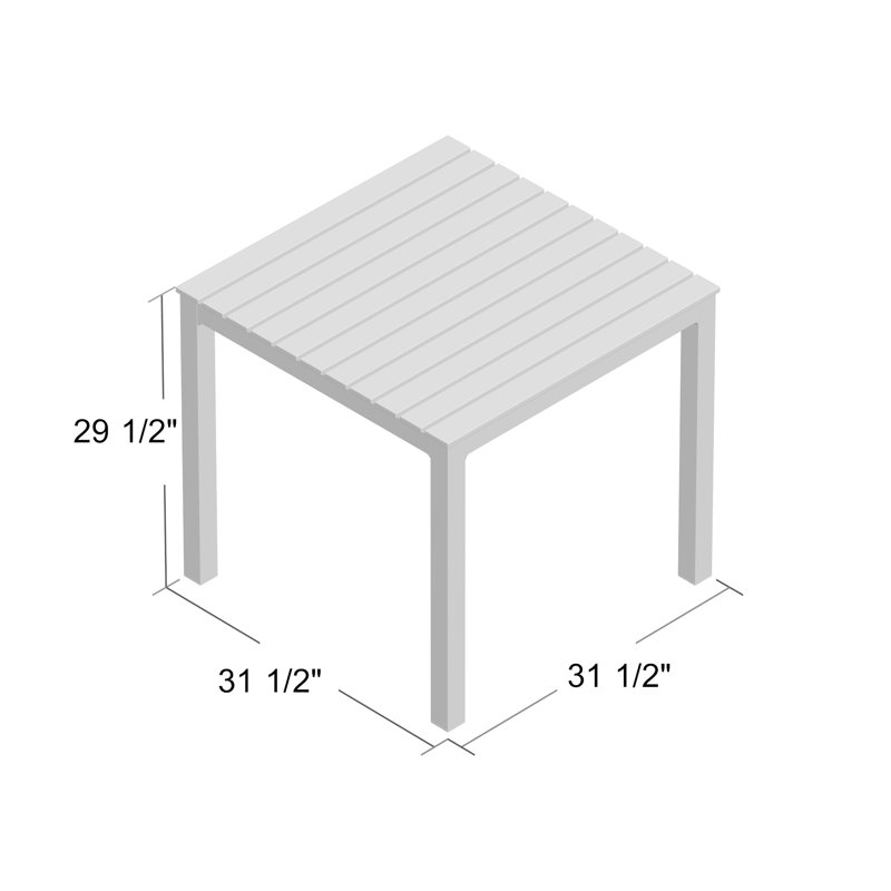 Mishael Square Outdoor Dining Table