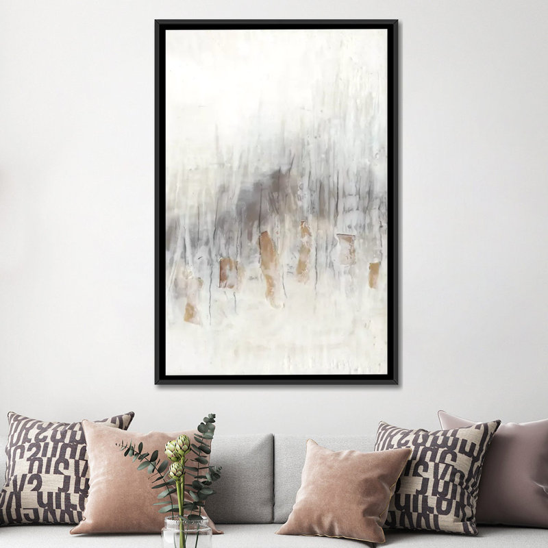 «Neutral Wave II» par Jennifer Goldberger, reproduction sur toile tendue sur châssis, H 48 po x l 32 po x P 1,5 po
