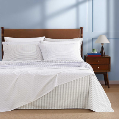 Ensemble de draps Tommy Hilfiger imprimés en percale 100 % coton à poches profondes