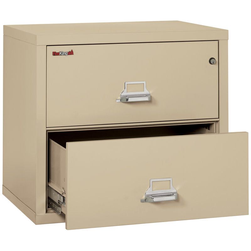 Fireproof 2 - Drawer File Cabinet, Parchment, Key Lock