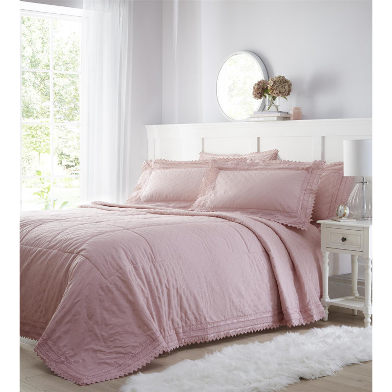 Arelious Solid Colour Bedspread with Pillowcases