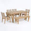 Ensemble de salle à manger pour 6 personnes en bois d'acacia avec osier et pieds en forme de V-130168280