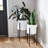 Modern Boho Embossed Metal Planters with Stands-515625139