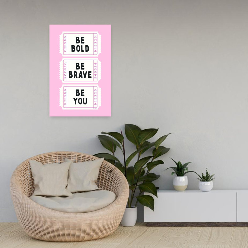 Be Be Bold Bold Contemporary, art mural moderne, H 24 po x l 16 po