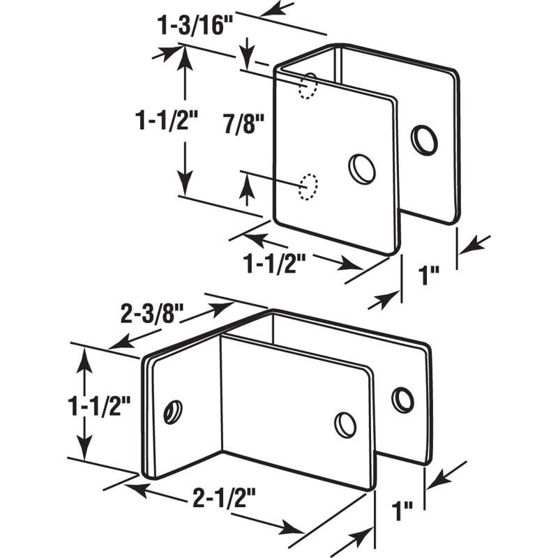 Prime-Line U and One Ear Wall Brackets