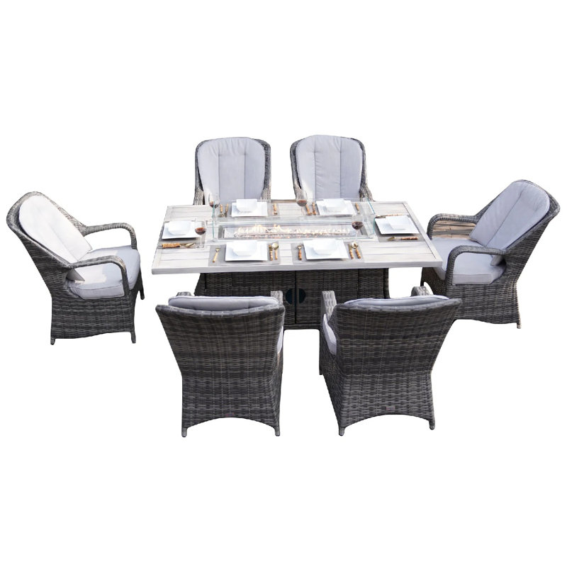 Wicker Patio Dining Set Table,