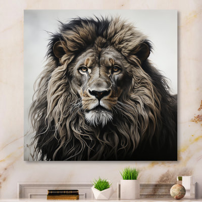 Décoration murale majestueuse lion I - lion animal