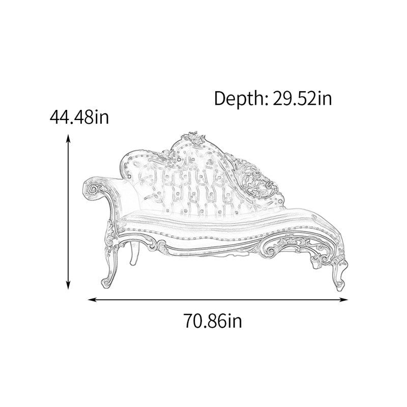 Méridiennes intérieures modernes en bois massif ergonomique, Similicuir brun, Face à la gauche, Brun noisette