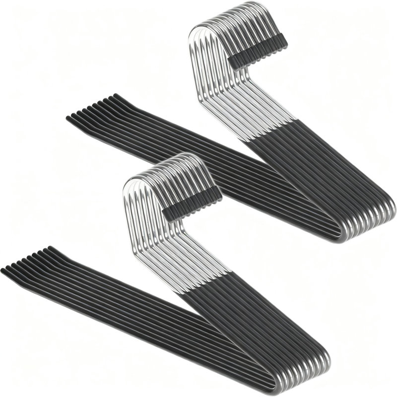 Cintres antidérapants pour pantalons ouverts, paquet de 20 (chrome)