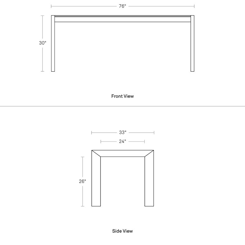 Second Best Walnut Wood Dining Table, 33" W x 76" L