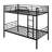 Twin Over Twin Bunk Bed, Metal Bunk Bed With Ladder And Guardrails, Convertible Into 2 Individual Beds-1492468559