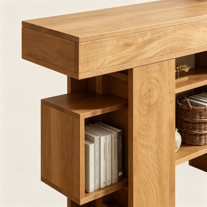 Console de style Wabi-Sabi, H 32,3 po x l 42,7 po x P 11,8 po