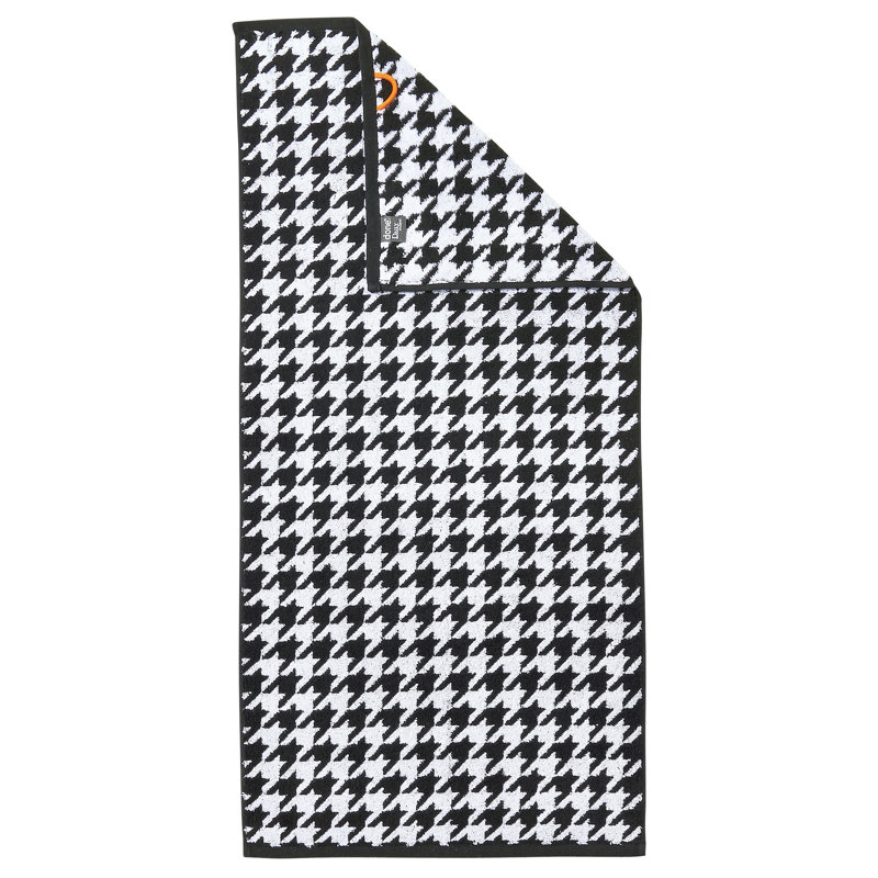 Faucett Midweight Jacquard Hand Towel, Black/White