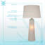 Mystic Frost - 32 po x 16 po - Lampe de table en verre avec veilleuse