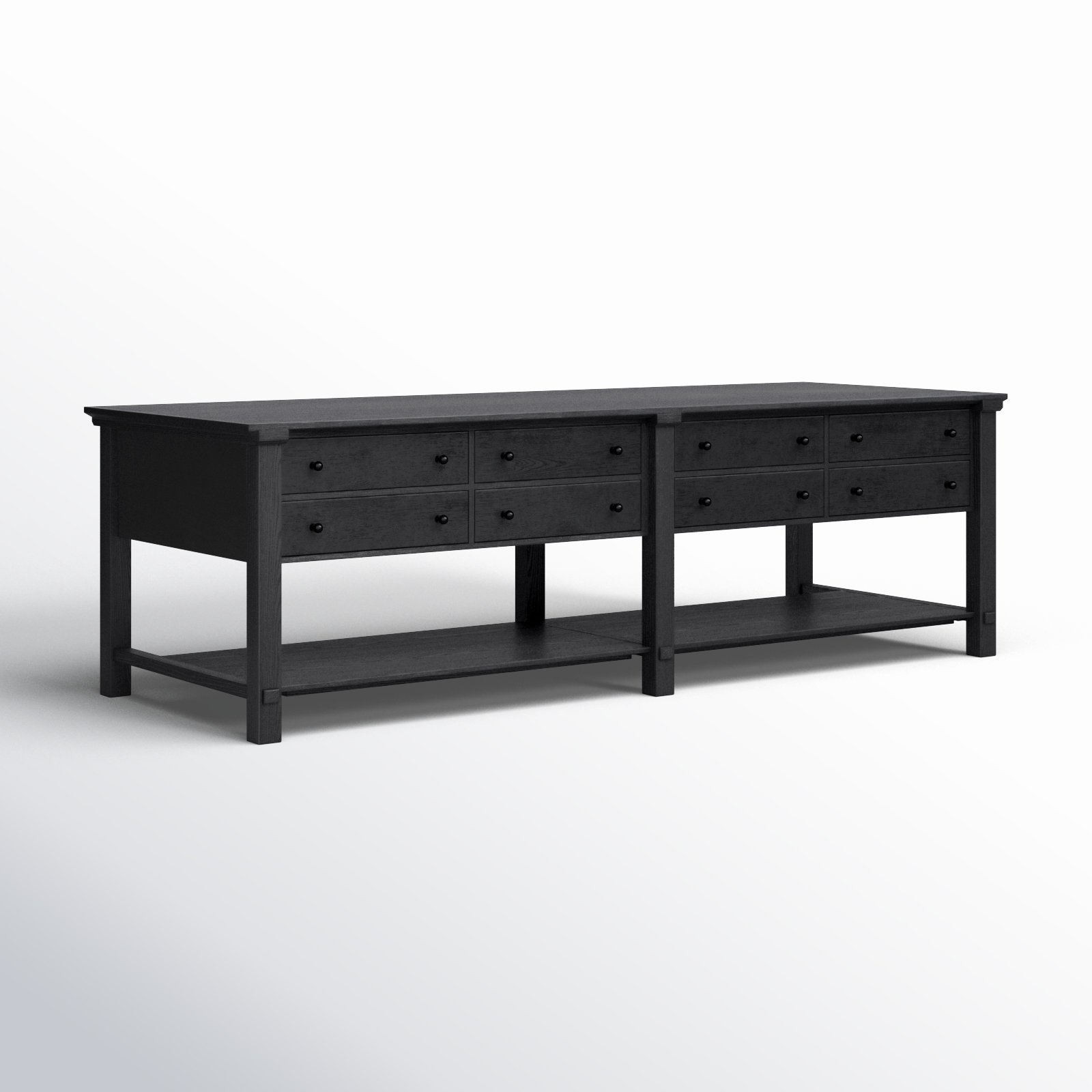 Cascade Kitchen Island, Black