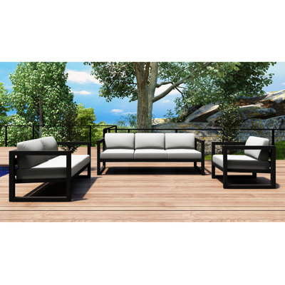 Ensemble de conversation 3 pièces avec coussins Sunbrella® Smith