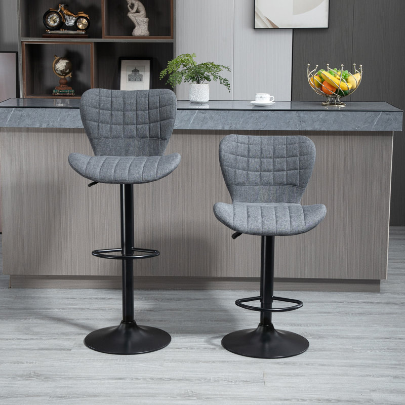 Tabouret de bar Joannah, Gris