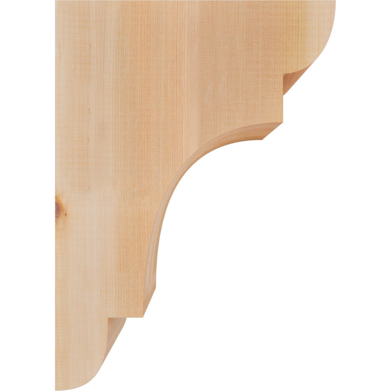 L 5 1/2 po x P 12 po x H 16 po New Brighton Smooth Corbel, cèdre rouge de l'Ouest, H 16 po x l 5,5 po x P 12 po, Cèdre rouge