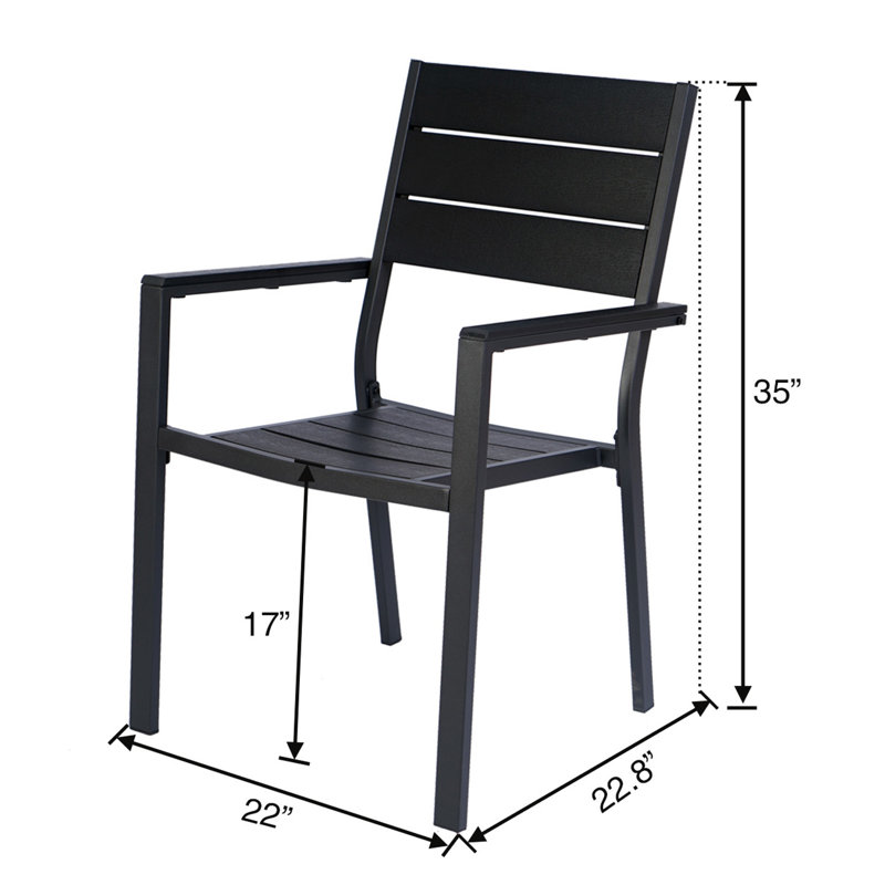 Kirk Outdoor Stacking Dining Armchair