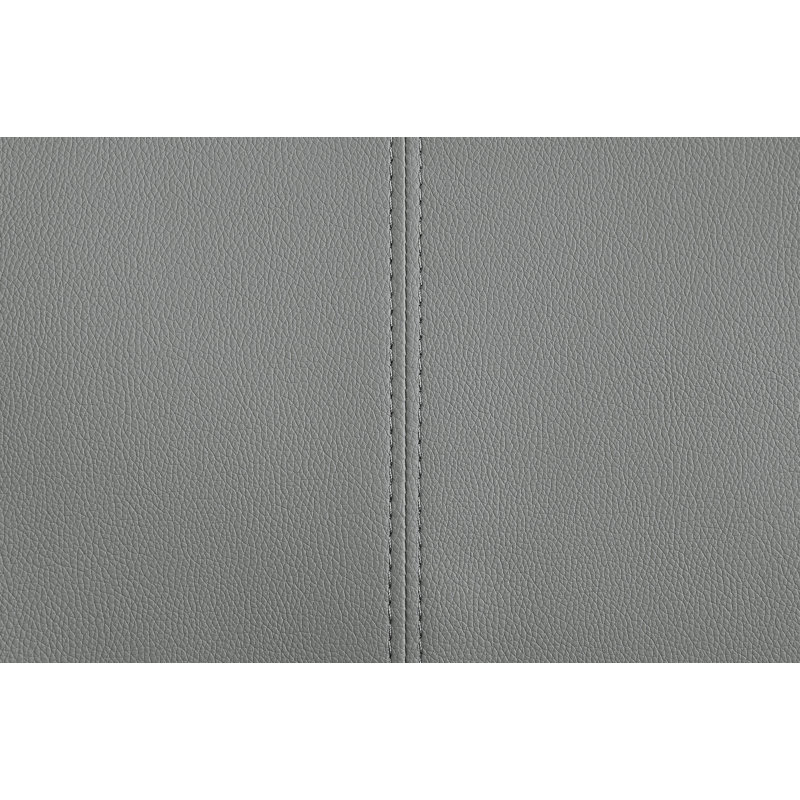 Gray Faux Leather Upholstered Side Chair with Chrome Metal Legs