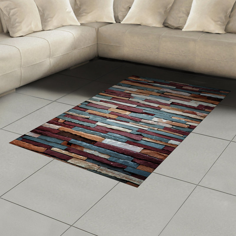 Urban Retro High Density Long Fiber Poly Threads Decorative Area Rug Carpet, Rectangle 4' x 5'8"