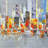 Color Splash Cityscape - Gray Contemporary Tablecloth | Home Decor