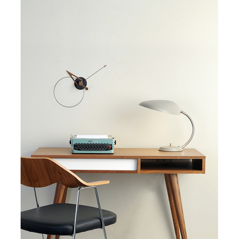 Solid Wood, Fibreglass Analog Wall Clock, Black Walnut