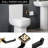 5 Pieces Bathroom Hardware Accessories Set Towel Bar Set Wall Mounted,Stainless Steel-117306412