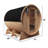 Red Cedar Barrel Sauna with Panoramic Window - 8 kW UL Certified KIP Harvia Heater - 6-8 Person