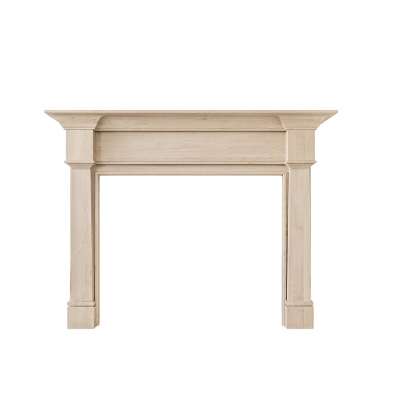 Grant Traditional Wood Fireplace Mantel Surround Kit Includes Wooden Mantel Surround & Shelf, Provincial Stain, 80"