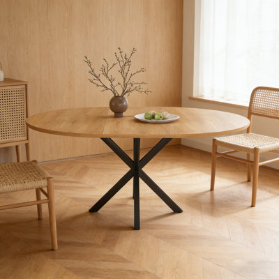 Extensible Dining Table, Round Table, Carbon Steel Base, Suitable For 2 To 6 People