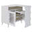 41"-79" Cloud Wave Extendable Sofa Bar Table Cabinet Behind Couch Pub Table with LED