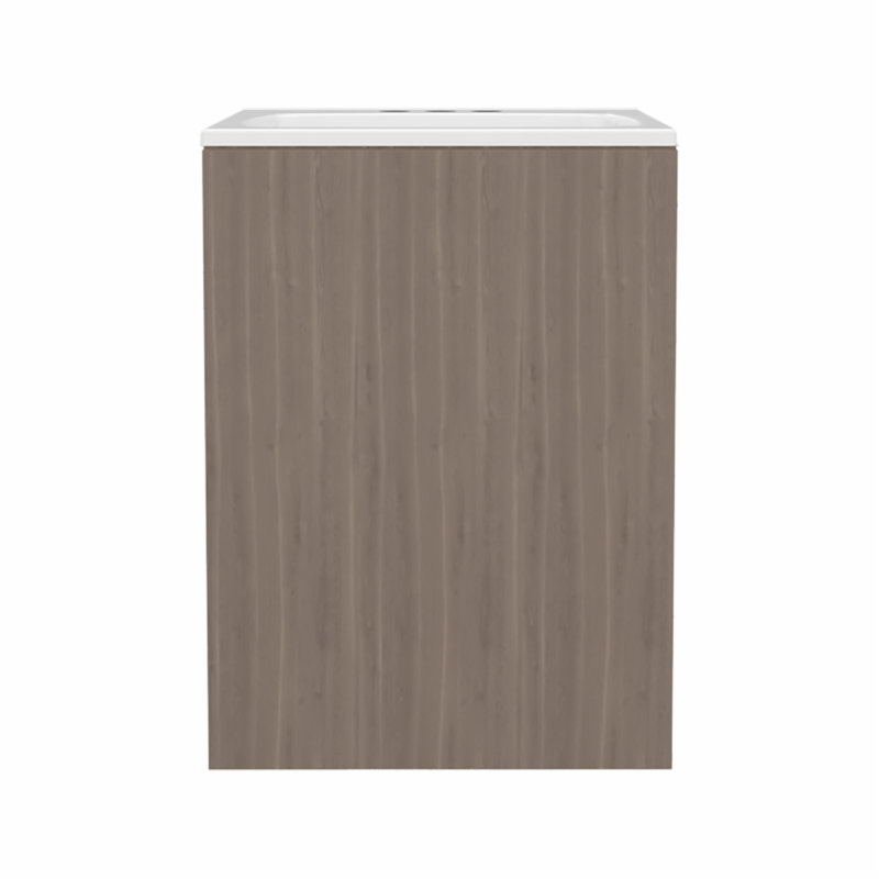 Armoire de salle de bain à 2 tablettes avec porte simple, Chêne blanc