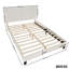 Lit plateforme tapissier Findlay Plush 3D colombe blanche-1088491355