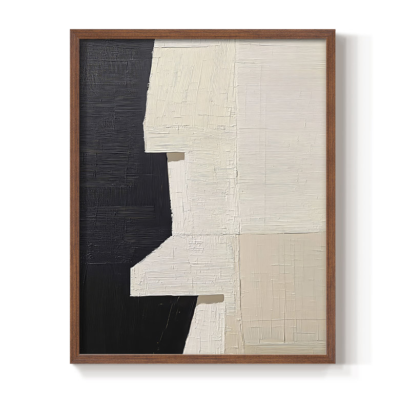 "ABSTRACT Series DCLXVII" par J Paul, H 11 po x l 9 po, Noyer