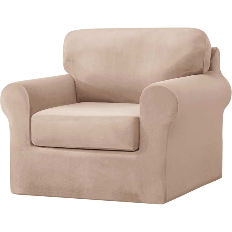 Sofa Cover With Separate Seat Cushions And Backrests Stretch Velvet Sofa Slipcover Couch Covers Furniture Protector Split Combined (1 Seat Set 3 PCS)