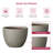 17 in. Medium Stone Gray Concrete Round Planter/ Pot (Upgraded Interior) with Drainage Holes-400536585-400536588