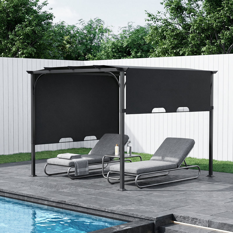 Outdoor Pergola with Adjustable Canopy