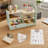 Wooden Dessert Serve Ice Cream Counter Sets Play Food Set