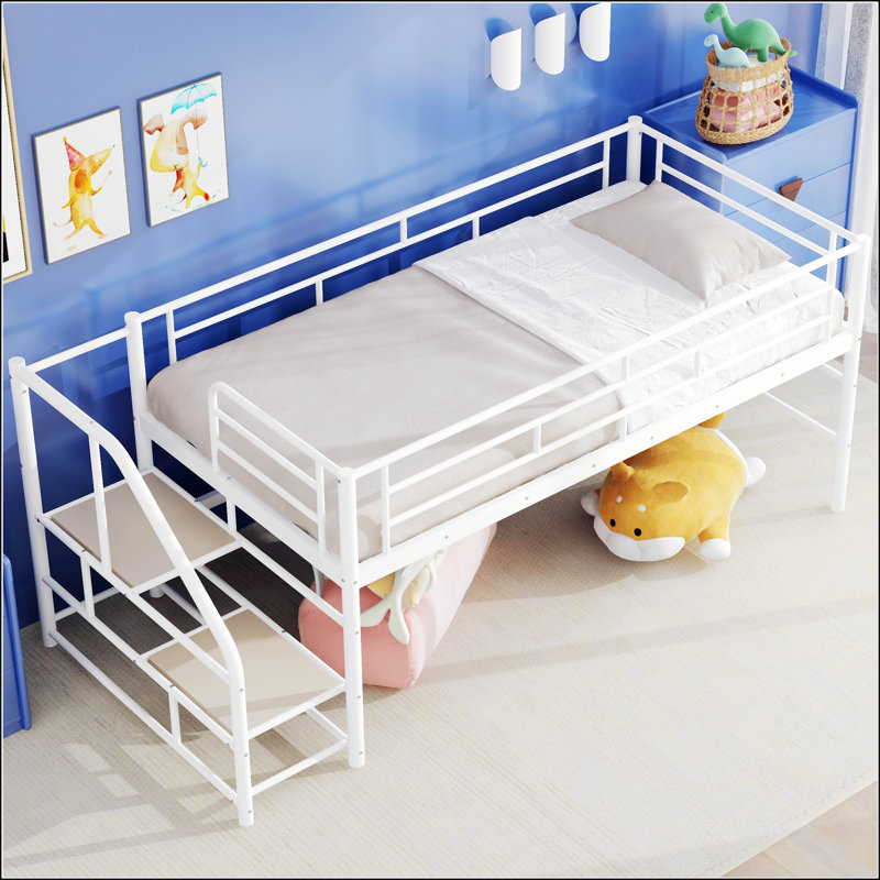 Mid Loft Bed With Storage Stairs