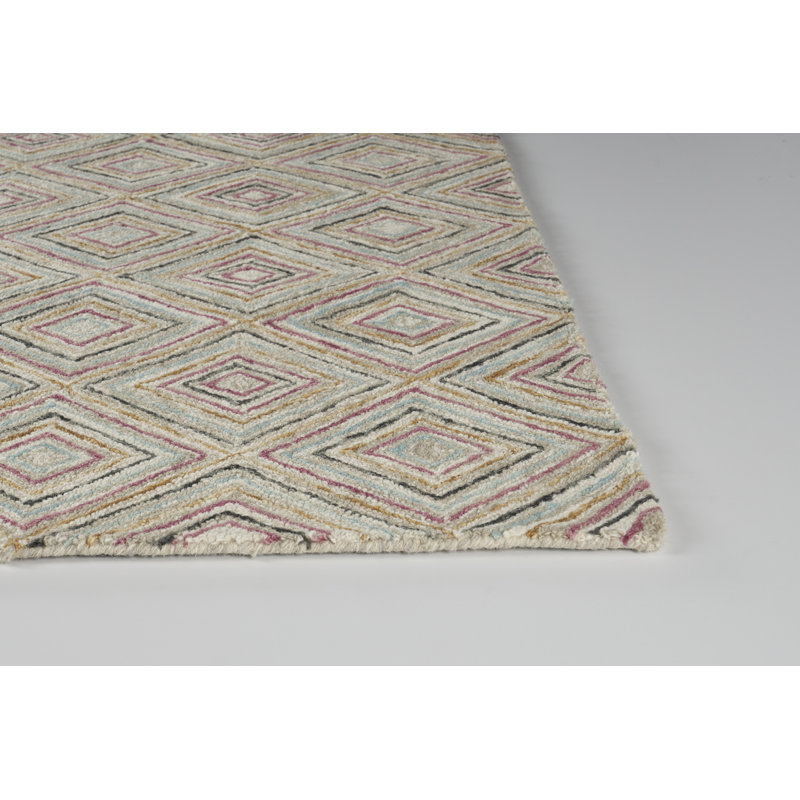 Tapis beige en coton / laine touffeté à la main Addlee, Rectangle 4 pi x 6 pi