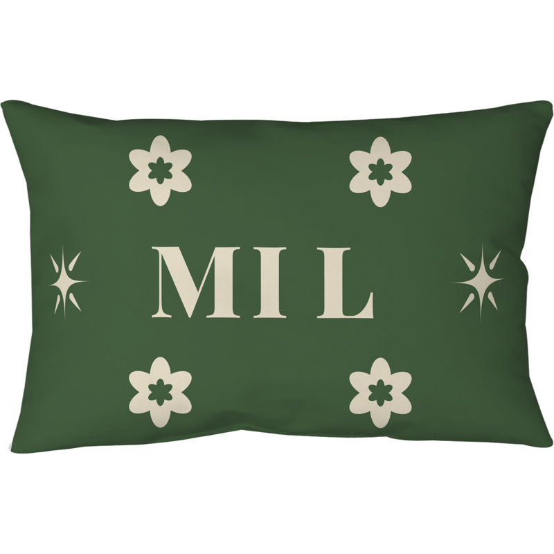 Coussin d'extérieur soufflé et fermé 20 po x 14 po Milwaukee, Vert/crème