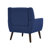 Jaqueze Upholstered Blue Polyester Tufted Square Arm Accent chair-345980271