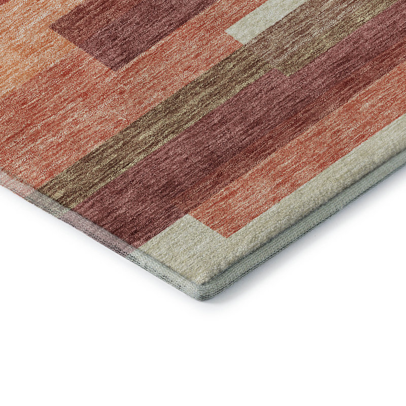 Tapis corail Prisco lavable à la machine de qualité supérieure, Rectangulaire 8 pi x 10 pi