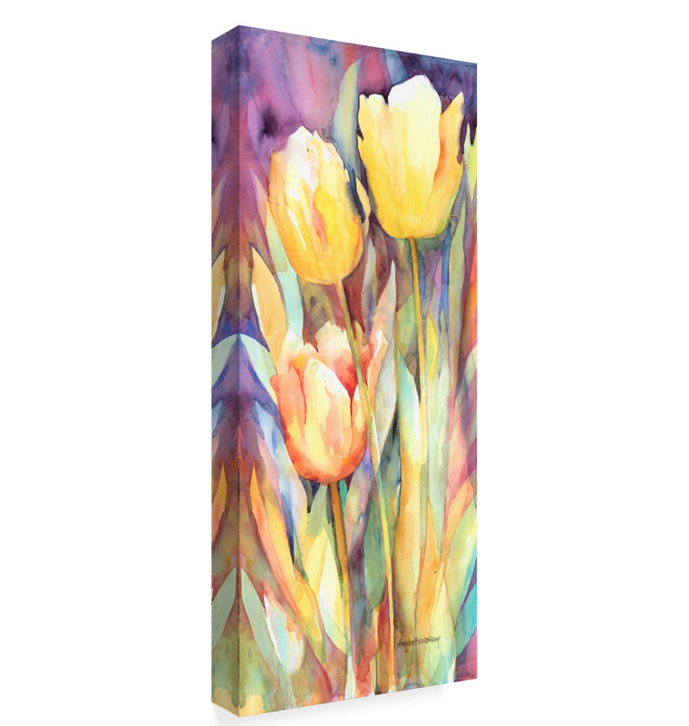 «Tall Blondes» par Mattox, reproduction d'aquarelle sur toile tendue, H 24 po x l 10 po x P 2 po