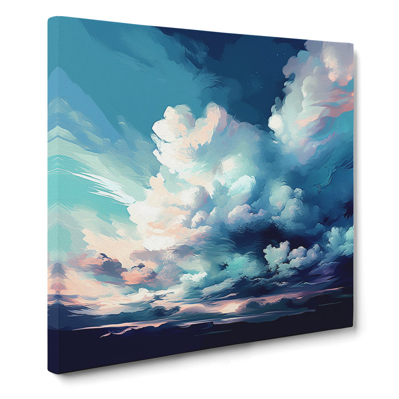 Modern Wall Art - Wrapped Canvas - Framed Print, 50cm H x 50cm W x 3cm D