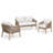 Naila Acacia Wood Patio Conversation Set with Rope Weave and Cushions- Beige Rope and Cushions-1247415398