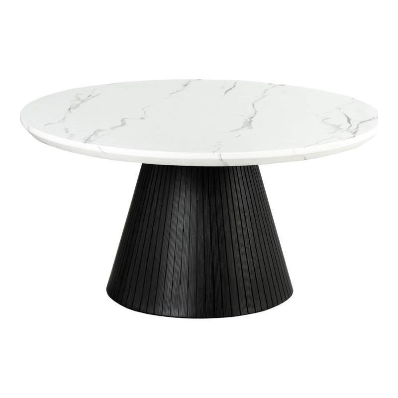 Housel Faux Marble Round Coffee Table