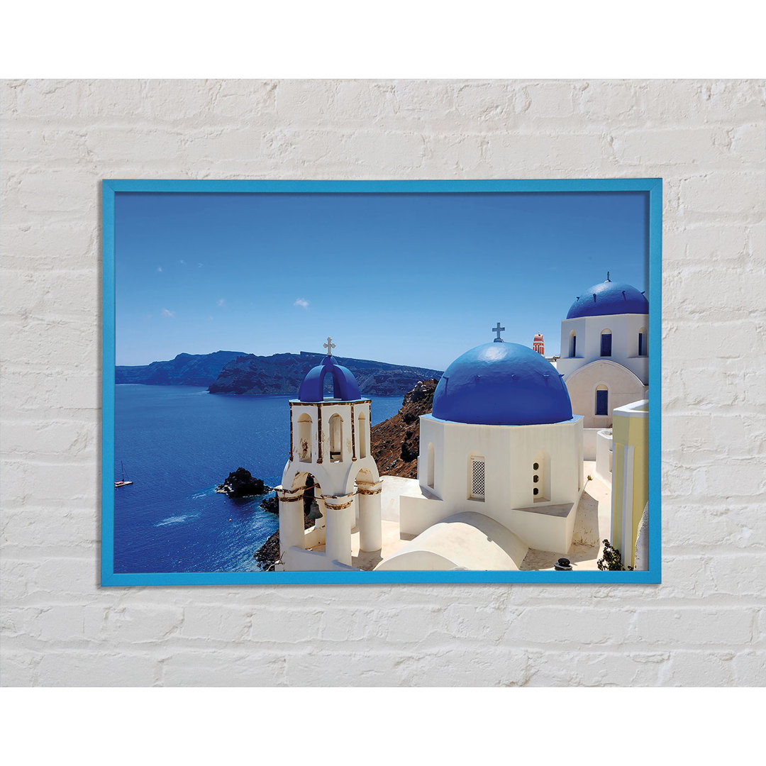 Santorini Wonder Gerahmter Druck Wandkunst